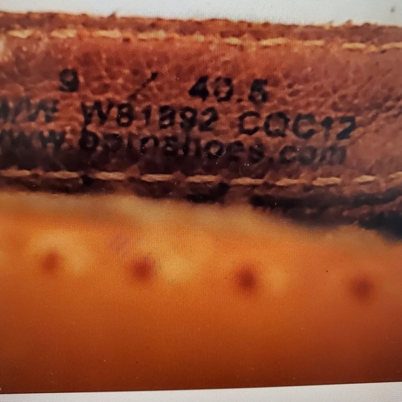 Born Leather Platform Sandals Size 9 Flower Applique Strappy Wedge Slides Orange - Picture 13 of 15